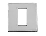 M Marcus Electrical Winchester 1 Module Euro Plate, Polished Chrome - PL.W02.2691.G