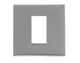 M Marcus Electrical Winchester 1 Module Euro Plate, Satin Chrome - PL.W03.2691.G