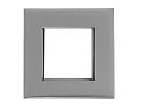 M Marcus Electrical Winchester 2 Module Euro Plate, Satin Chrome - PL.W03.2692.G