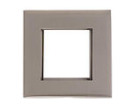 M Marcus Electrical Winchester 2 Module Euro Plate, Satin Nickel - PL.W05.2692.G