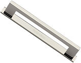 Heritage Brass Metro Cabinet Pull Handle With Plate (96mm, 128mm OR 160mm C/C), Polished Nickel - PL0337-PNF