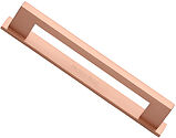 Heritage Brass Metro Cabinet Pull Handle With Plate (96mm, 128mm OR 160mm C/C), Satin Rose Gold - PL0337-SRG