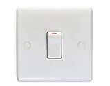 Carlisle Brass Eurolite Enhance White 20 Amp D.P Switch, White Plastic - PL3240
