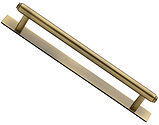Heritage Brass Step Cabinet Pull Handle With Plate (96mm, 128mm OR 160mm C/C), Antique Brass - PL4410-AT
