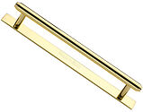 Heritage Brass Step Cabinet Pull Handle With Plate (96mm, 128mm OR 160mm C/C), Polished Brass - PL4410-PB