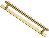 Heritage Brass Step Cabinet Pull Handle With Plate (96mm, 128mm OR 160mm C/C), Satin Brass - PL4410-SB