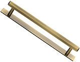 Heritage Brass Hexagonal Cabinet Drawer Pull Handle With Plate (96mm, 128mm OR 160mm C/C), Antique Brass - PL4422-AT