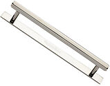 Heritage Brass Hexagonal Cabinet Drawer Pull Handle With Plate (96mm, 128mm OR 160mm C/C), Polished Nickel - PL4422-PNF