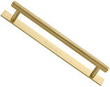 Heritage Brass Knurled Cabinet Pull Handle With Plate (96mm, 128mm OR 160mm C/C), Satin Brass - PL4458-SB