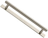 Heritage Brass Knurled Cabinet Pull Handle With Plate (96mm, 128mm OR 160mm C/C), Satin Nickel - PL4458-SN