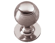 Prima Queen Anne Reeded Cupboard Knobs (25mm, 32mm Or 38mm), Polished Nickel - PN975