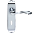 Zoo Hardware Project Range Arundel Door Handles On Backplate, Polished Chrome - PR031CP (sold in pairs)