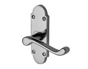 M Marcus Project Hardware Milton Design Door Handles On Short Latch OR Bathroom Privacy, Polished Chrome - PR505-PC (sold in pairs)