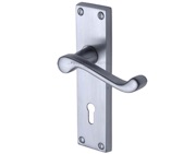 M Marcus Project Hardware Malvern Design Door Handles On Backplate, Satin Chrome - PR600-SC (sold in pairs)