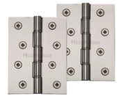Heritage Brass 4 Inch Double Phosphor Washered Butt Hinges, Polished Nickel - PR88-410-PNF (sold in pairs)