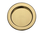 Heritage Brass Sliding Round Flush Pull Pair, Polished Brass - RD2322-PB (sold in pairs)