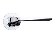 Zoo Hardware Rosso Maniglie Lyra Lever On Round Rose, Polished Chrome - RM090CP (sold in pairs)