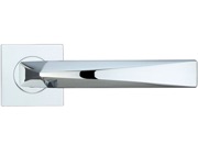 Zoo Hardware Rosso Maniglie Hydra Lever On Square Rose, Polished Chrome - RMSQ010CP (sold in pairs)