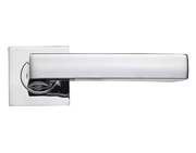 Zoo Hardware Rosso Maniglie Mensa Lever On Square Rose, Polished Chrome - RMSQ050CP (sold in pairs)