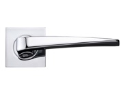 Zoo Hardware Rosso Maniglie Dorado Lever On Square Rose, Polished Chrome - RMSQ100CP (sold in pairs)