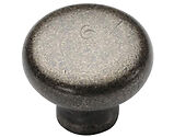 M Marcus Solid Bronze Round Cabinet Knob (32mm OR 38mm), Rustic Pewter - RPW117