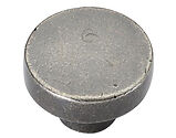 M Marcus Solid Bronze Round Disc Cabinet Knob (32mm OR 38mm), Rustic Pewter - RPW3880