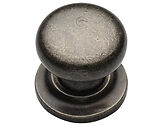 M Marcus Solid Bronze Round Cabinet Knob (25mm, 32mm OR 38mm), Rustic Pewter - RPW613