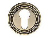 Heritage Brass Euro Profile Key Escutcheon, Antique Brass - RR4020-AT