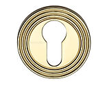 Heritage Brass Euro Profile Key Escutcheon, Polished Brass - RR4020-PB