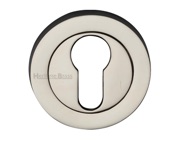 Heritage Brass Euro Profile Key Escutcheon, Polished Nickel - RS2004-PNF
