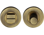 Heritage Brass Round Knurled Turn & Release (53mm Diameter), Antique Brass - RS2030K-AT