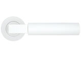 Zoo Hardware Rosso Tecnica Garda Grade 304 Stainless Steel Lever On Round Rose, Powder Coated White - RT050-PCW (sold in pairs)
