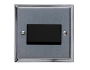 M Marcus Electrical Elite Stepped Plate Fan Isolating Switches, Satin Chrome Dual Finish, Black Or White Trim - S03.990.SCPC