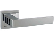 Atlantic Status Montana Door Handles On Square Rose, Polished Chrome - S40SPC (sold in pairs)
