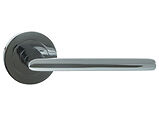 Atlantic Status Alabama Door Handles On Round Rose, Polished Chrome - S43RPC (sold in pairs)