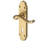 Heritage Brass Savoy Satin Brass Door Handles - S600-SB (sold in pairs)