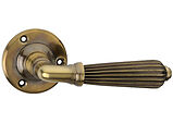 Spira Brass Regency Lever On Un-Sprung Rose, Aged Brass - SB1107AB (sold in pairs)