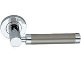 Spira Brass Zest Lever On Rose, Dual Finish Polished Chrome & Satin Nickel - SB1203DT (sold in pairs)
