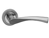 Spira Brass Mercury Lever On Rose, Dual Finish Polished Chrome & Satin Nickel - SB1301DT (sold in pairs)
