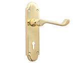 Spira Brass Oakley Lever On Backplate, Polished Brass - SB1401PB (sold in pairs)