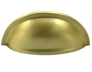 Prima Concealed Hooded Cupboard Cup Pull Handle (90mm x 45mm), Satin Brass - SB2006