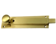 Prima Surface Mounted Locking Door Bolt (152mm x 36mm), Satin Brass - SB2017A