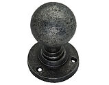 Spira Brass Ball Mortice Door Knobs, Pewter - SB201PEW (sold in pairs)