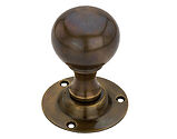 Spira Brass Ball Mortice Door Knob, Antique Finish - SB2102AT (sold in pairs)