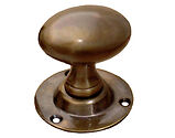 Spira Brass Oval Mortice Door Knob (60mm), Antique Finish - SB2109AT (sold in pairs)