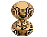 Spira Brass Beehive Mortice Door Knob (60mm), Aged Brass - SB2122AB (sold in pairs)