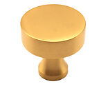 Spira Brass Round Cupboard Door Knob (38mm Diameter), Satin Brass - SB2309SB