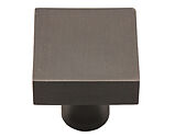 Spira Brass Square Cupboard Drop Knob (38mm x 38mm), Gunmetal Grey - SB2310GG