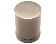 Spira Brass Cylinder Cupboard Door Knob (26mm Diameter), Satin Silver - SB2314SS