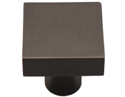 Spira Brass Square Cupboard Drop Knob (38mm x 38mm), Gunmetal Grey - SB2324GM